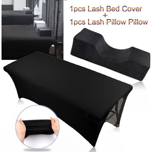 Lash Bed Cover Elastic Sheet Eyelash Extensions Eyelash Pillow Memory Foam Lash Pillow Grafting Eyelashes Neck Support Makeup