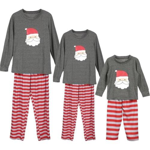 2019 autumn new explosion Amazon wish Amazon comfortable family pajamas Europe and America Christmas parent-child suit