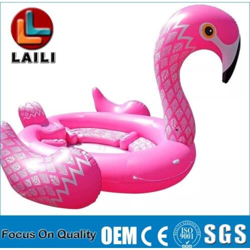 2018 New Design Huge Giant 6 Person Inflatable Lake Toys Pool Float Party Island Water Flamingo Unicorn Peacock Raft