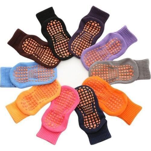 Autumn/Winter Breathable Non-slip Floor Socks Boy and Girl Towel Socks Home Socks Cotton Candy Color Fluffy Ankle Socks
