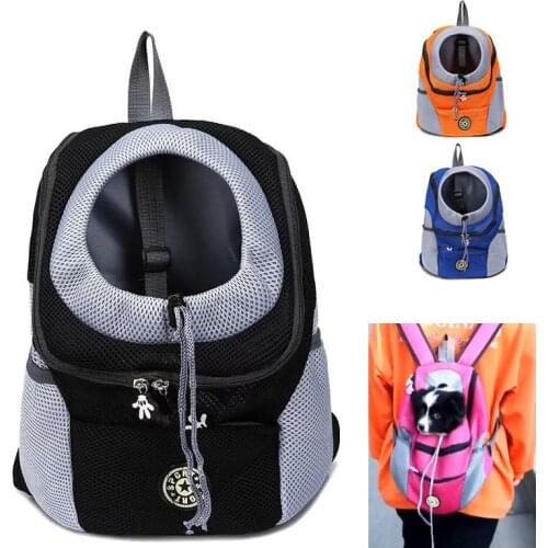 Pet DogTravel Bag Double Shoulder Portable Travel Backpack Mesh Cat Carrier Bag Comfortable Breathable Outdoor Dogs Backpack