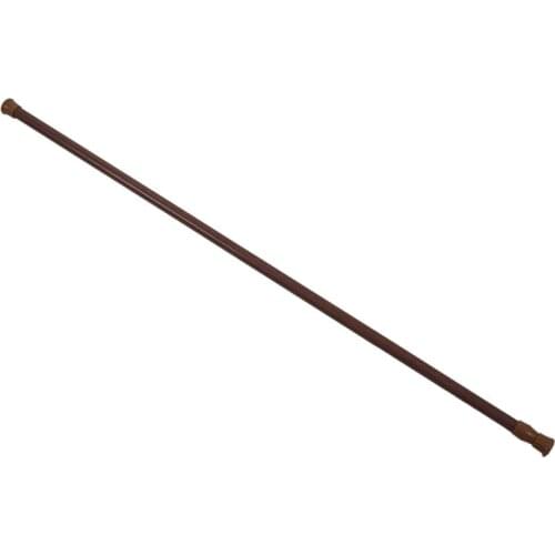 Promotion! Extendable Telescopic Spring Loaded Net Voile Tension Curtain Rail Pole Rods,70~120cm,Wood color