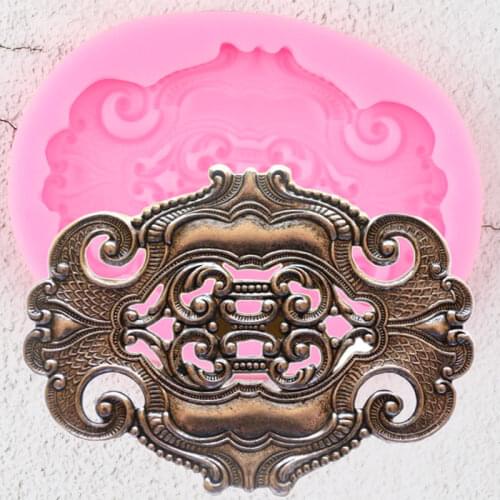 Frame Border Silicone Mold DIY Relief Cupcake Topper Fondant Cake Decorating Tools Cookie Baking Candy Chocolate Gumpaste Moulds