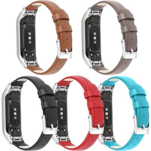 Genuine Leather Smart Watch Band Strap for Xiaomi Mi Band 4 Mi Band 3 Wristband Universal Leather Straps Bracelet Unisex New