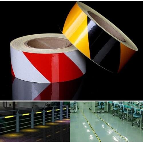 Self-Adhesive Reflective Safety Warning Tape Road Traffic Construction Site Reflective Guide Sign