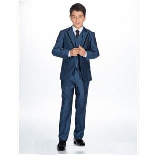 Blue Boys Formal Wear For Wedding Boy Suits Tuxedos Custom-Made Boys' Formal Occasion Suits