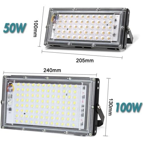 New Design LED Spotlight 50W 100W AC 220V Refletor LED Flood Light Garden Lighting Floodlight Outdoor Kitchen Street Lighting