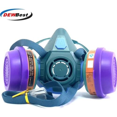 DEWBest 6021High Quality filter mask Silicone respirator gas mask paint spray pesticides industrial safety protect mask