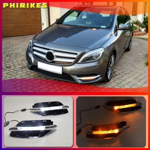 1 Pair Car DRL LED 12V Daytime Running Lights daylight lamps For Mercedes Benz W246 B180 B200 2011 2012 2013 2014