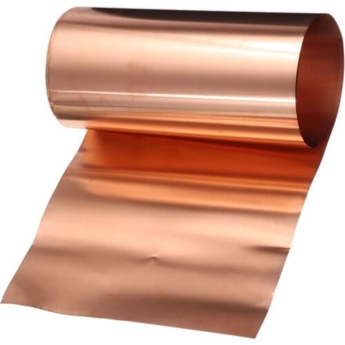 1pc 99.9% Pure Copper Plate High Purity Cu Metal Sheet Foil for Electromagnetic Shielding Industry Supplies 0.1*200*1000mm