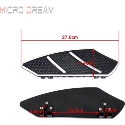 2x Motorcycle Groove Rider Front FootBoard Floorboards For Harley Touring FLHT FLHR FLHX Softail Slim FLS Deluxe FLSTN 1984-2016