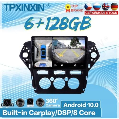 6+128GB Android For Ford Mondeo MK4 2011 2012 2013 Car Radio Multimedia Video Player Navigation Stereo GPS Head Unit DSP Carplay