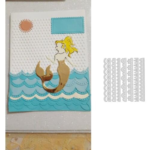 8Pcs Lace Lines Cutting Dies Scrapbooking Stencil for Photo Album Paper DIY Gift Cards Decoration Embossing Dies New 2021