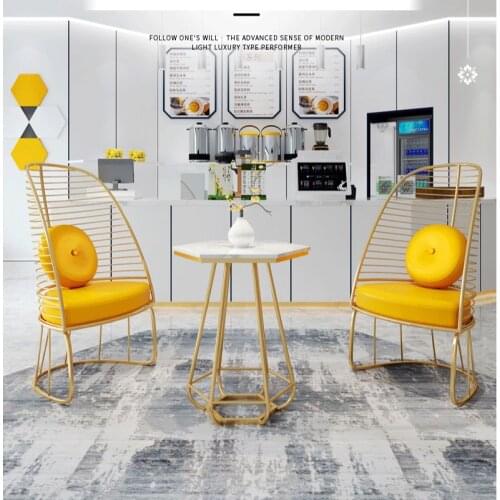 Customizable Coffee Dining Chairs Commercial Furnitures Nordic Chair Cadeiras De Jantar Iron Art Balcony Backrest Chairs