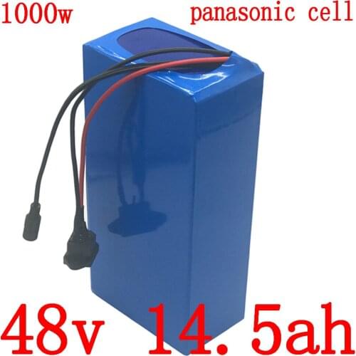 48V 1000W lithium battery use panasonic cell 48v 12ah 15ah 18ah ebike battery pack 48V 15Ah electric bike battery with charger