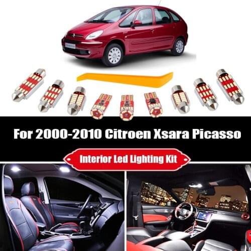 17pcs For 2009-2016 Renault Scenic III 3 MK3 White Error Free Car LED Bulbs Reading Dome Map Trunk Door Light Interior Kit