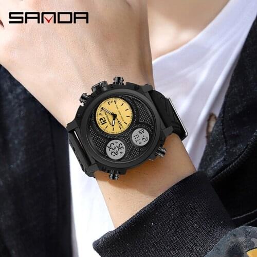 SANDA Mens watch top brand luxury Casual Sport Watches for Men Military Wrist Watch Man Clock Fashion Business reloj hombre