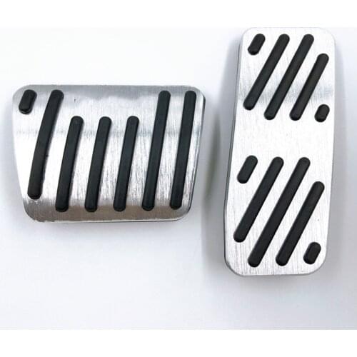 FOR Jeep Cherokee KL 2014-2017 No Drill Gas Brake Pedal Cover Automatic Aluminium Accelerator With logo