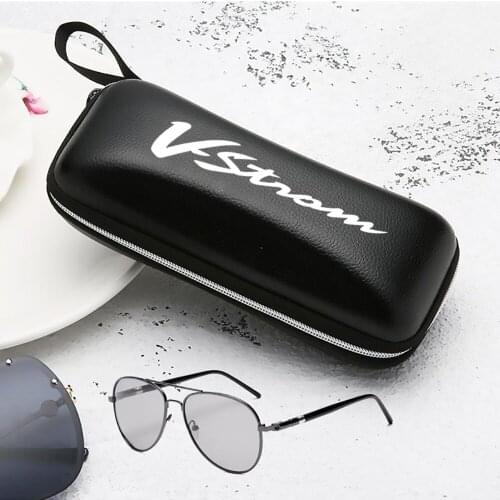 For Suzuki V-STROM 650 VSTROM DL650 VSTROM DL1000 1000XT 1050 XT VSTROM 1050 black leather sunglasses Box glasses case