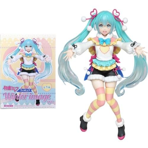 Anime Figure Hatsune Miku Original Japan Model 2021 Miku Winter Clothes Four Seasons Series 18Cm Pvc Cute Doll Colletible Toys