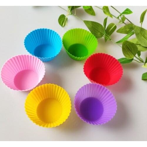 Cake Mold Steamed Cake Mold Paper Cup Small Number Muffin Cup Silicone Abrasive Tool Baking Household Cake Mold
