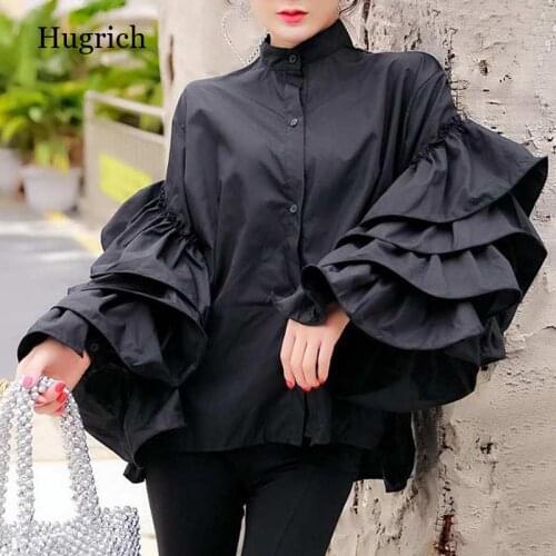 Блузки на пуговицах Hugrich China At AliExpress