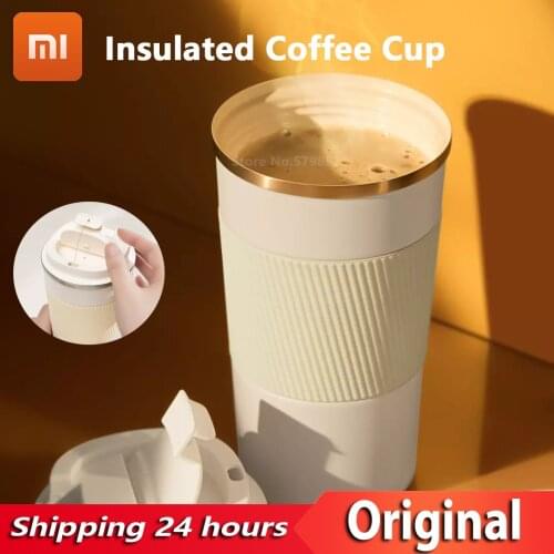 YOUPIN Quange Insulated Coffee Cup Portable Anti-slip Cup Body Long-lasting Insulation Ceramic Liner for Office travel