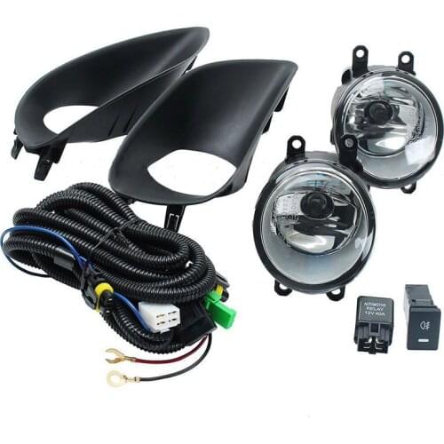 JX-LCLYL 1set Front Bumper Fog Lights+Switch For 06-11 Yaris S Base Sedan 4-Door