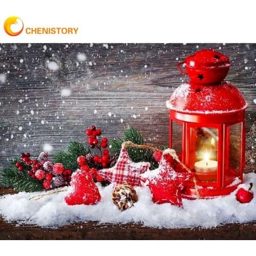 CHENISTORY 5D Diamond Painting Full Square Drill Christmas Gift DIY Diamond Embroidery Cross Stitch Beaded Mosaic Wall Decor Art