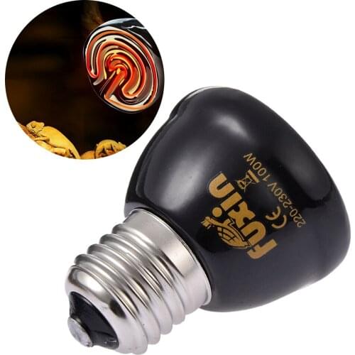 25W/50W/75W/100W E27 Far-Infrared Ceramic Pet Heating Lamp Lizard Tortoise Spider Reptiles Box Heater Warmer Heat Bulb Brooder