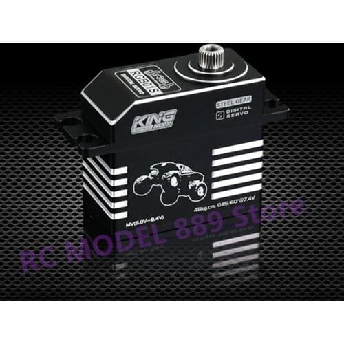 KINGMAX RGB01S 78g 48kg.cm digital Steel gears Brushless motor waterproof standard servos for RC 1/8 Off-road truck cars