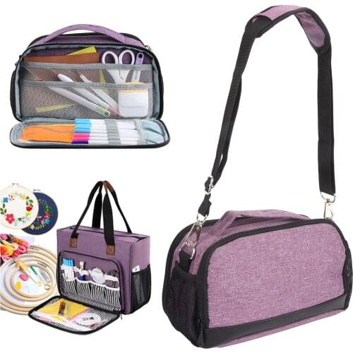 Multifunctional Portable Yarn Storage Bag Knitting Crochet Tote Organizer Holder Sewing Supplies For Travel Shopping Handbag