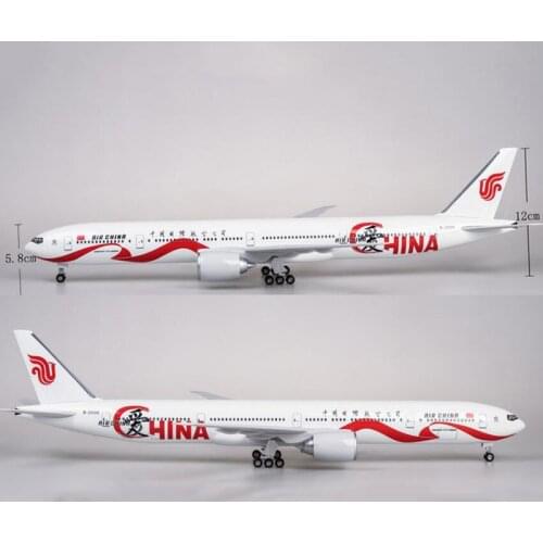 1/157 Scale 47cm Airplane Boeing 777 B777 Dreamliner Aircraft Air China Airlines Model W Light Wheel Diecast Plastic