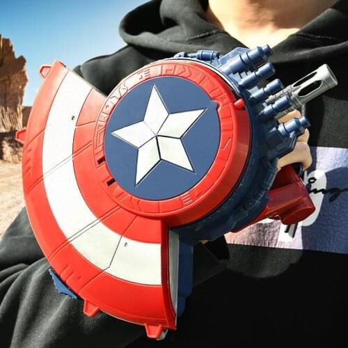 Avenger Super Hero Captain Usa Shield Water Bomb Bullet Launcher Toy Shield Deformation Cosplay Costume Party Toys For Kids