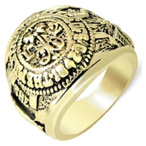 House Of Cards Retro Frank Underwood Statement Rings Men Jewelry Classic Trendy Gold Silver Color