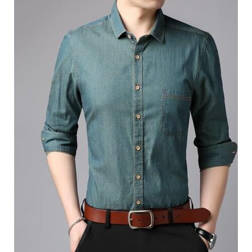 Man Pure Cotton Shirts Autumn Hot Fashion Korean Style Dress Shirts Long Sleeve Free Shipping