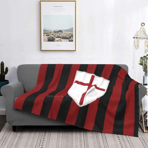 Crest Shaggy Throw Soft Blanket Sofa/Bed/Travel Love Gifts Milan Rossonero Milano Rossoneri Calcio Soccer Football Derby Inter