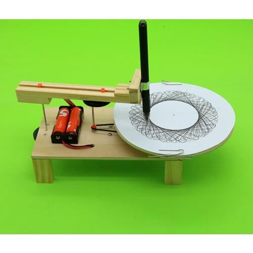 DIY Electric Plotter Drawing Robot Kit Physics Scientific Experiment Set Creative Inventions Assemble Model Toy Kids