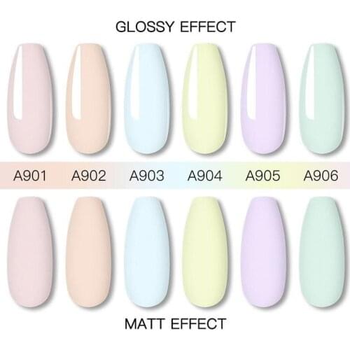 6pcs Nail Polish Kit All For Manicure Gel Set Hybrid Varnishes Nail Art Polish Base Top Soak Off Semi Permanent Nail Set