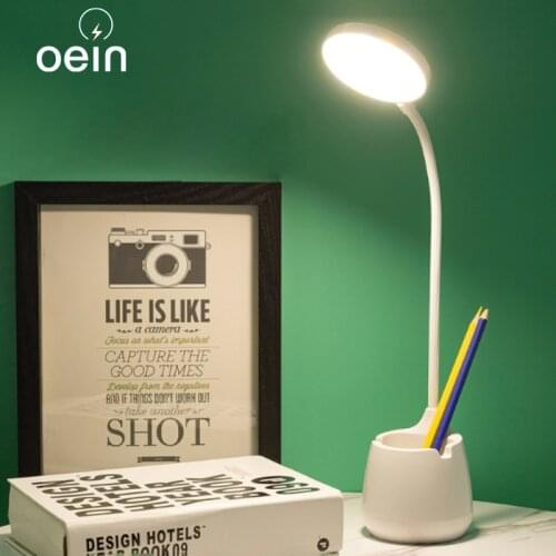 Led Desk Lamp Touch Dimmable Table Lamp With Pen Holder Flexible Usb Rechargeable Studying Light Eye Protection Bedside lamp