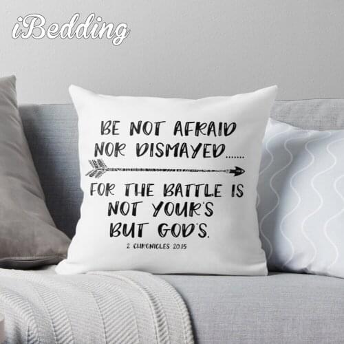 Be Not Afraid Bible Verse Throw Pillow Cushion Cover Polyester Throw Pillows Case On Sofa Home Living Room Car Seat Decor