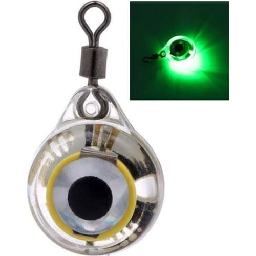 Fishing Lights Night Fluorescent Glow LED Underwater Night Fishing Light Lure for Attracting Fish LED Fishing Supplies Green Lig