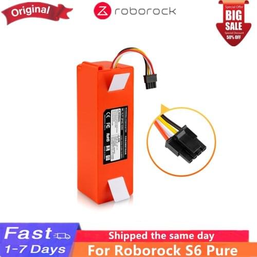 NEW 100% original Li-ion Battery Pack 5200mAh spare parts for Roborock S6 Pure vacuum cleaning robot Accessories