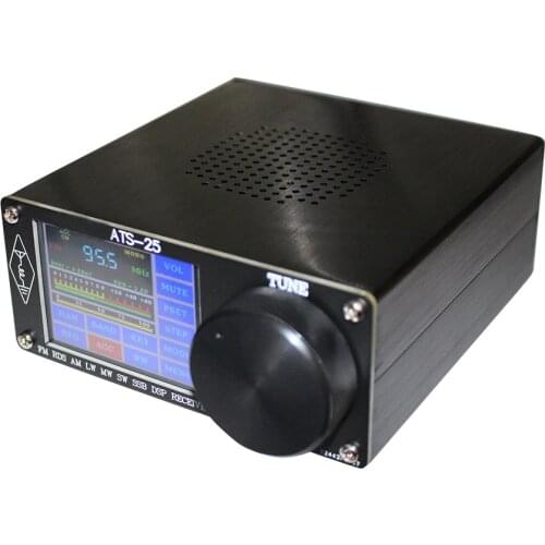 Aluminium Alloy All-Band Radio Receiver SI4732 FM LW(MW SW) SSB 2.4 Inch Touching Screen 3.5mm Stereo Audio Output Function