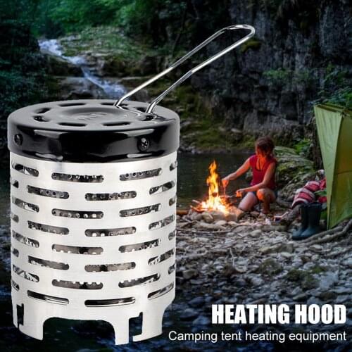 Durable Heater Stove Delicate Texture Portable Gas Warmer Stove Stainless Steel Heating Cover for Outdoor Camping
