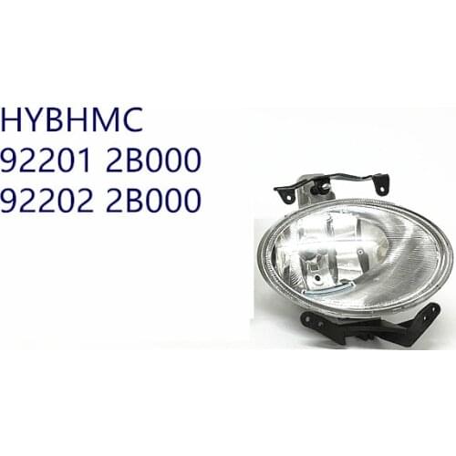 Front Bumper Fog Light Fog Lamps Left and Right for Santa Fe 2006-2009 922012B000 922022B000