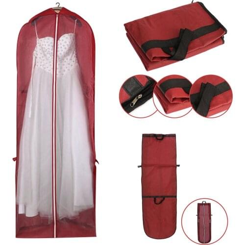 Newly Garment Dress Cover Dustproof Storage Bag Foldable Long Bridal Wedding Dresses