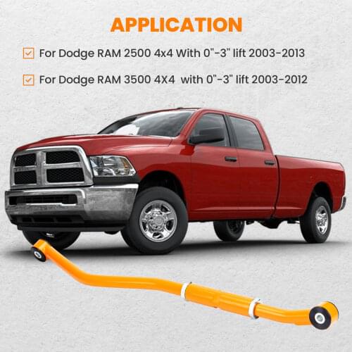 Adjustable Panhard Track Arm For Dodge Ram 03-13 2500 3500 HD 0-3 Lift Gold Panhard Arm Carbon Steel