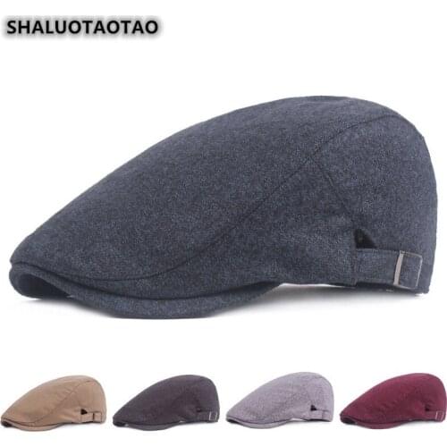 SHALUOTAOTAO Trend Autumn Fashion Cotton Berets For Men Women Adjustable Size Vintage Leisure Sports Caps Unisex Snapback Cap
