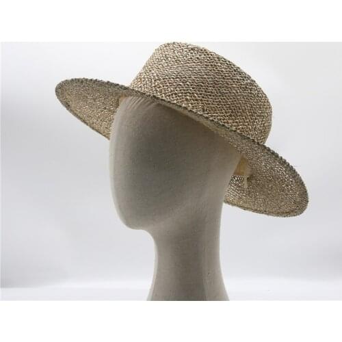 Sun hats wide brim round top men women handmade straw summer hats hollow sun protection outdoor casual beach women summer hats